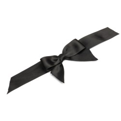 Noeud satin adhésif noir