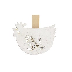 Pinces poule blanche