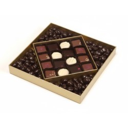 Boîte à compartiments or