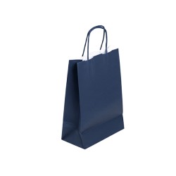 Sac papier bleu foncé