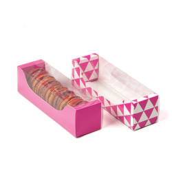 Boîte 6 macarons rose