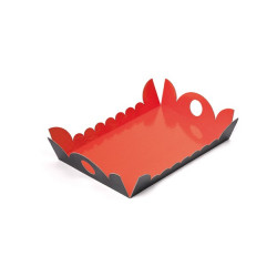 Fond carton orange-noir...