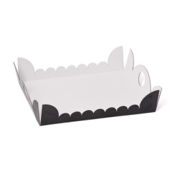 Fond carton blanc-noir pour...