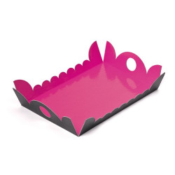 Fond carton fuschia-noir...