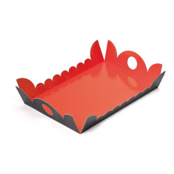 Fond carton orange-noir...