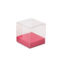 Socle rose pour cube...