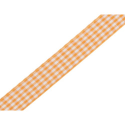 Ruban Vichy orange laitonné...