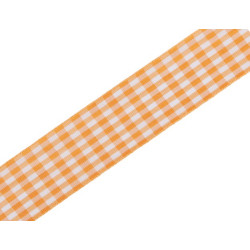 Ruban Vichy orange laitonné...