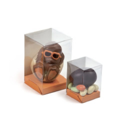 Boîte Visuel orange-crème